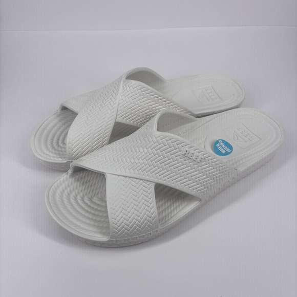 Reef Water X Slide Sandals Women's US 9 White Slip-On Comfort Pool Beach Casual - Picture 1 of 16
